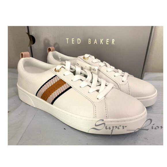 NEW Ted Baker Women's Leather Sneaker Shoes - Picture 2 of 9